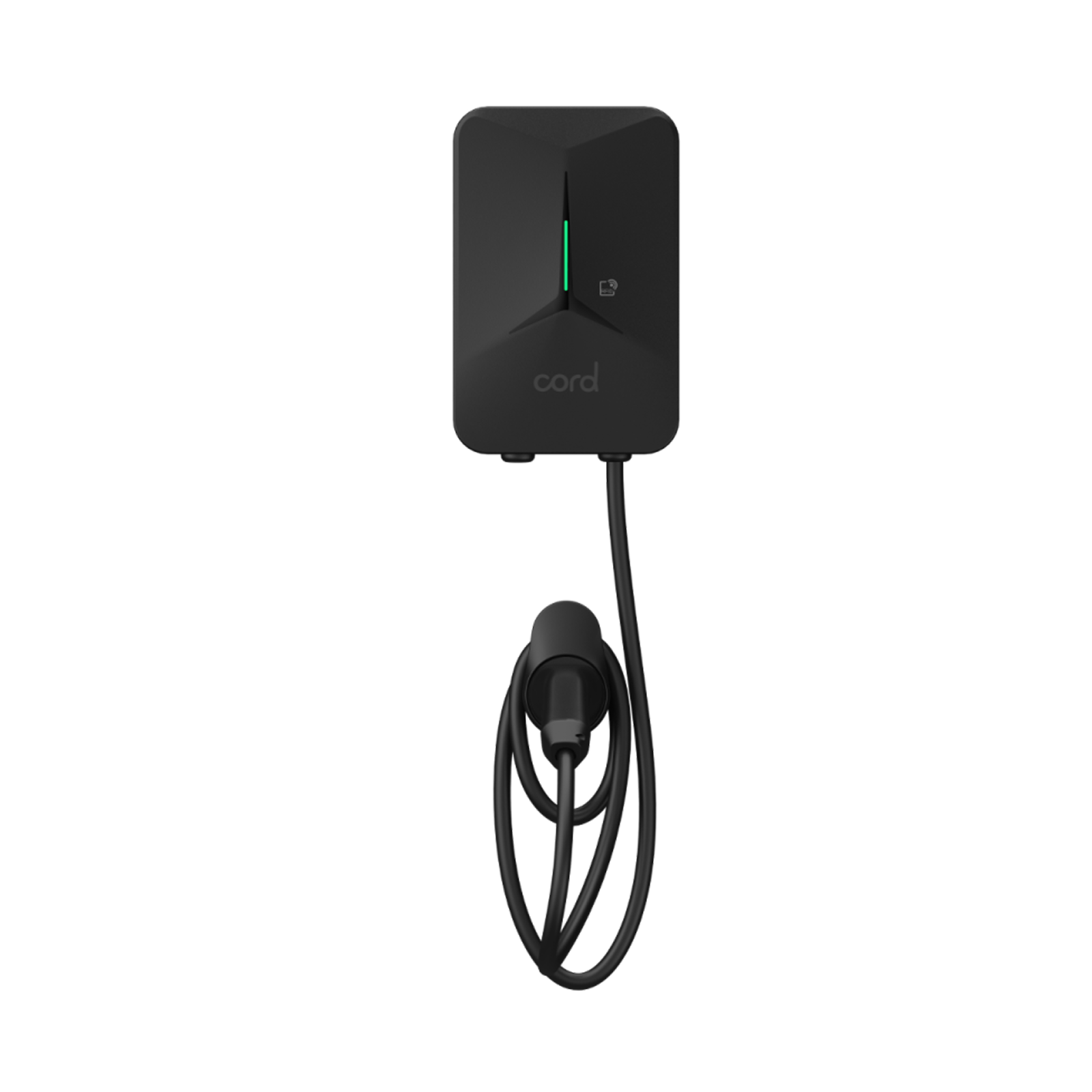 Cord Zero Black – 7.4kW EV Charger – Tethered – 5m or 8m Cable