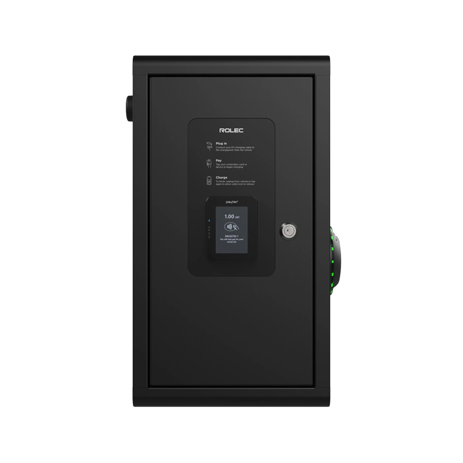 Rolec ROLEC1113B Securicharge – Single Socket 22KW EV Charger – Contactless Payment Terminal
