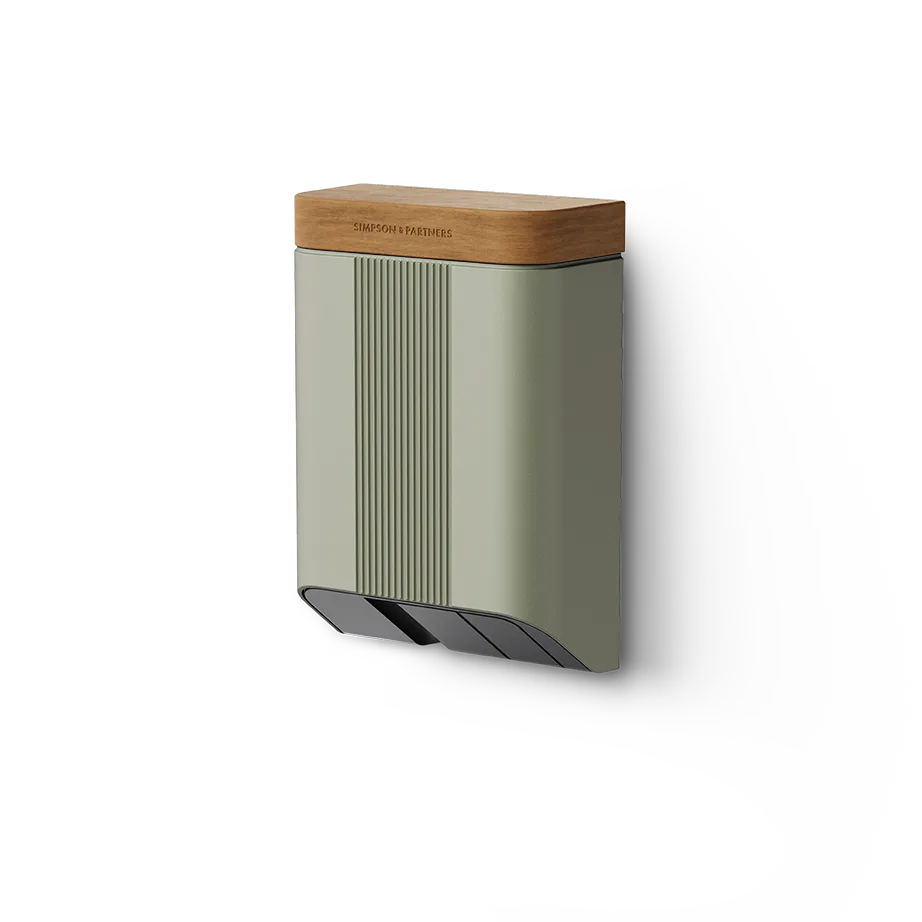 Simpson & Partners Home Series V3 Plus – Cotswolds Green body, Mid Oak Wood lid