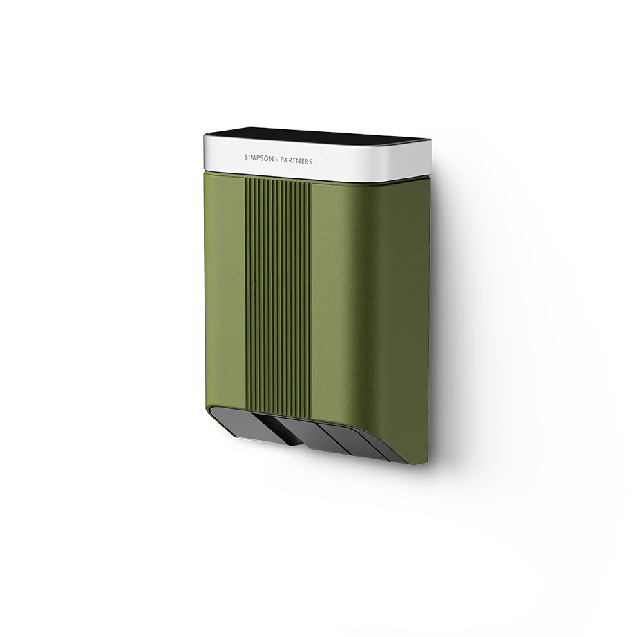 Simpson & Partners Home Series V3 Plus – Kemble Green body, Silver Metal lid