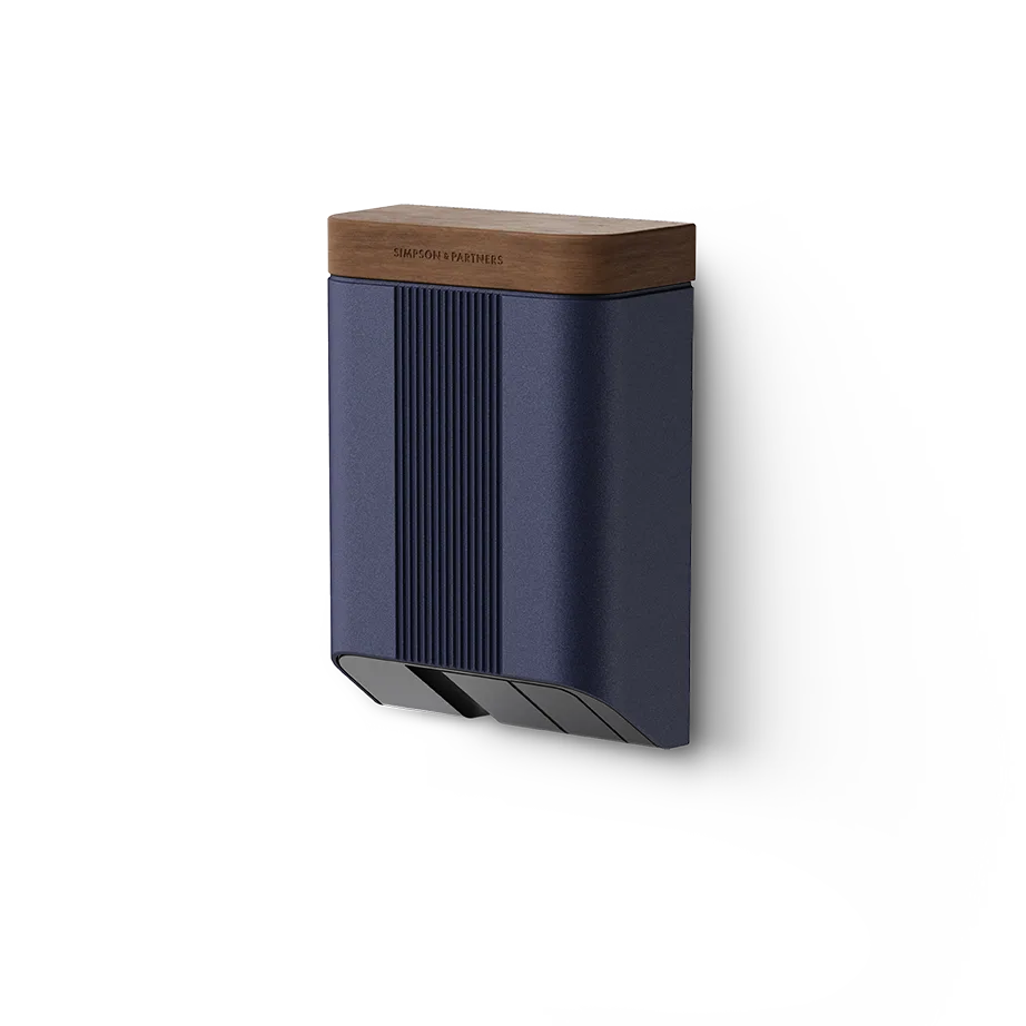 Simpson & Partners Home Series V3 Plus – Neptune Blue body, Walnut Wood lid