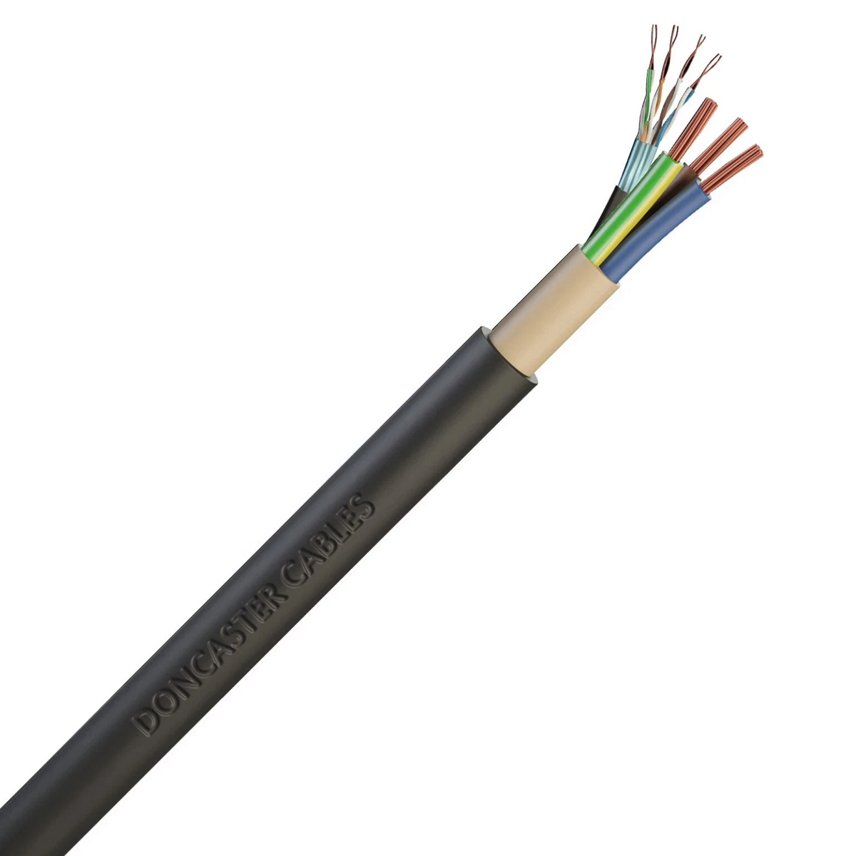 Doncaster Cables EV-ULTRA3C6.0CAT5 EV Cable – 6mm² 3 Core Power + Cat5e Data – Per Metre