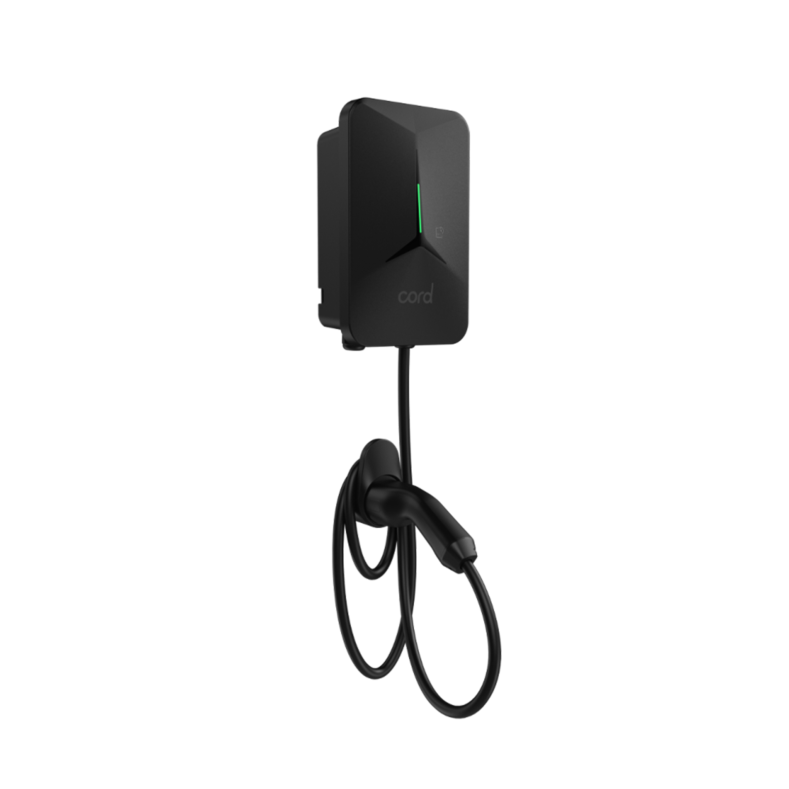 Cord Zero Black – 7.4kW EV Charger – Tethered  – 5m or 8m Cable