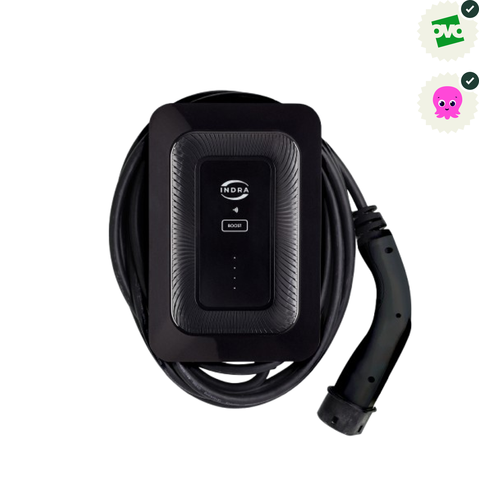 Indra Smart LUX – 7.4kW EV Charger – Tethered – 6.5m Cable
