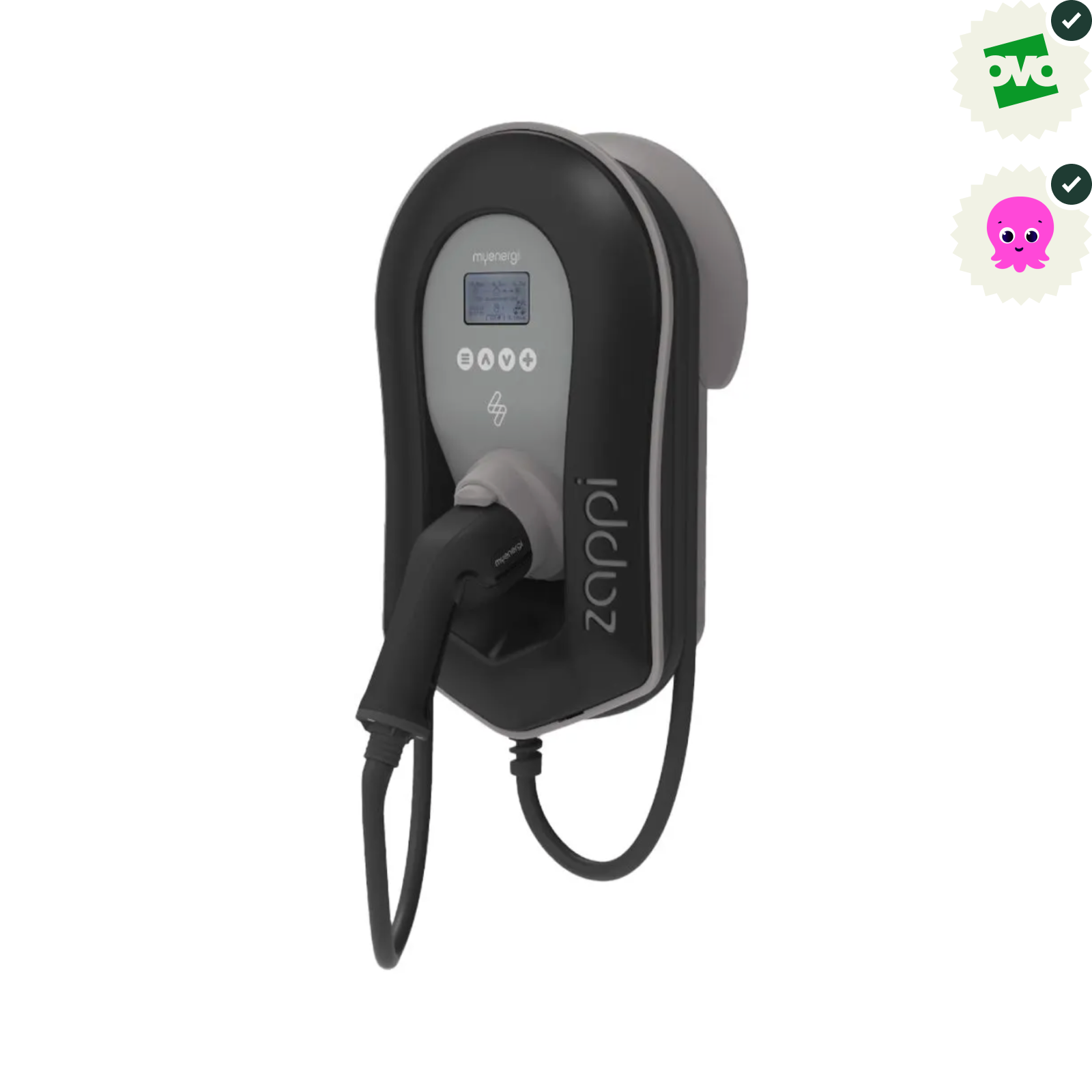 MyEnergi Zappi 2.1 – 7kW EV Charger – Tethered – 6.5m Cable