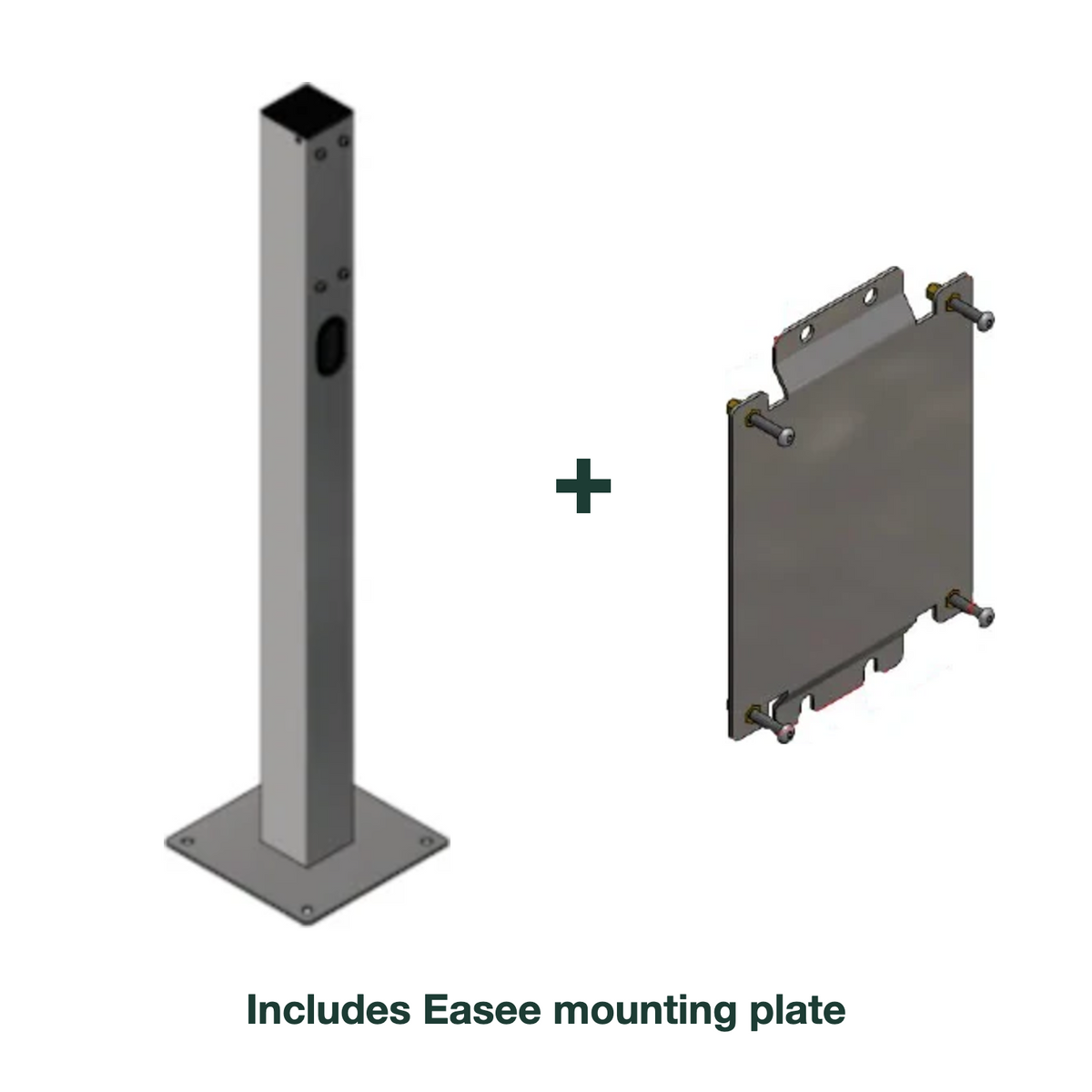 e.Park Multi Post Single EVKube Base with Easee mounting plate