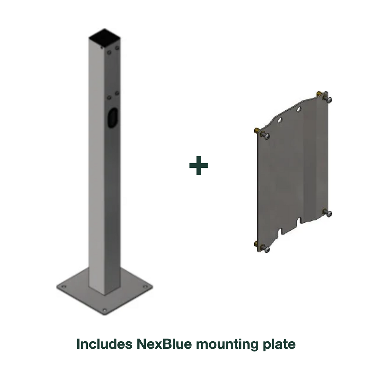 e.Park Multi Post Single EVKube Base with NexBlue mounting plate