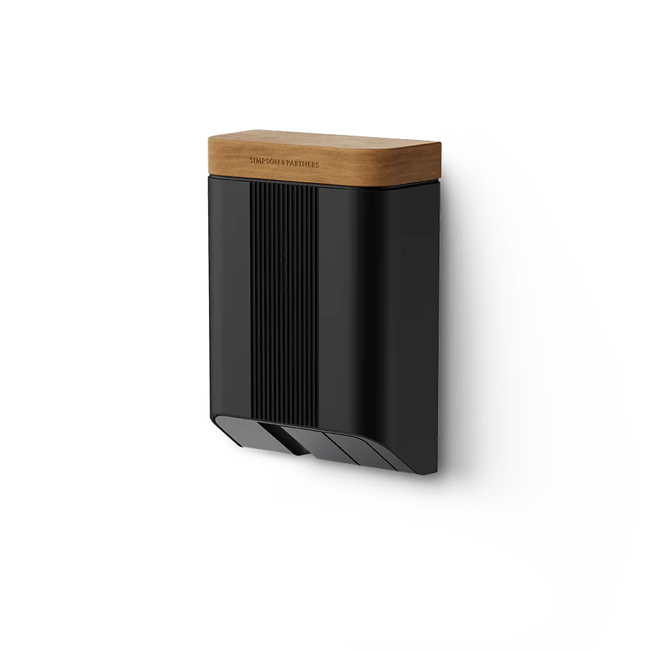 Simpson & Partners Home Series V3 Plus – Black body, Mid Oak Wood lid