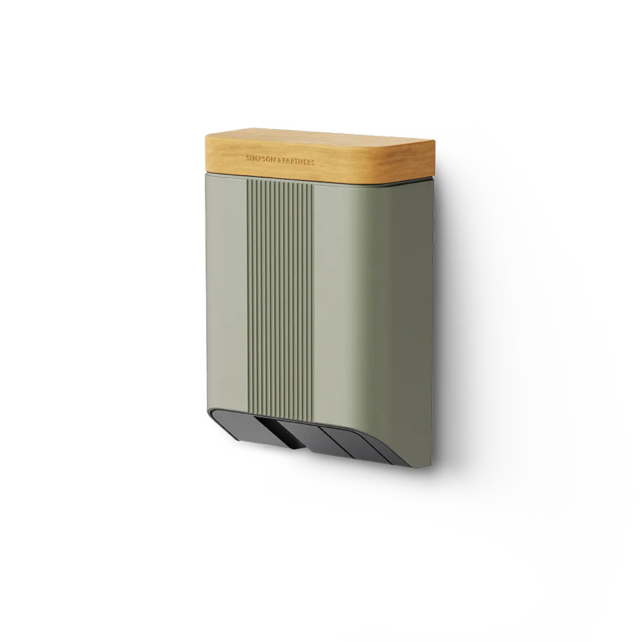 Simpson & Partners Home Series V3 Plus – Cotswolds Green body, Light Oak Wood lid