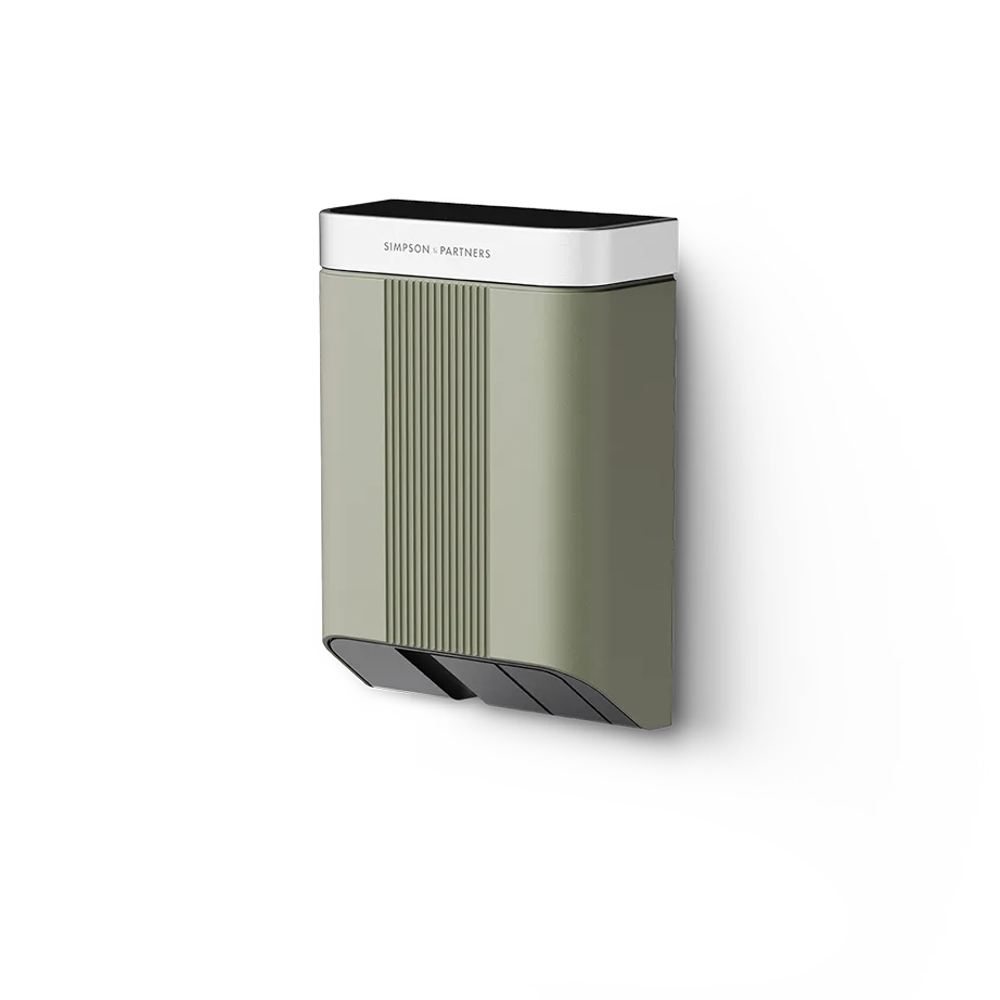 Simpson & Partners Home Series V3 Plus – Cotswolds Green body, Silver Metal lid