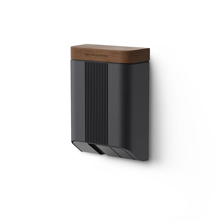 Simpson & Partners Home Series V3 Plus – Dark Grey body, Walnut Wood lid