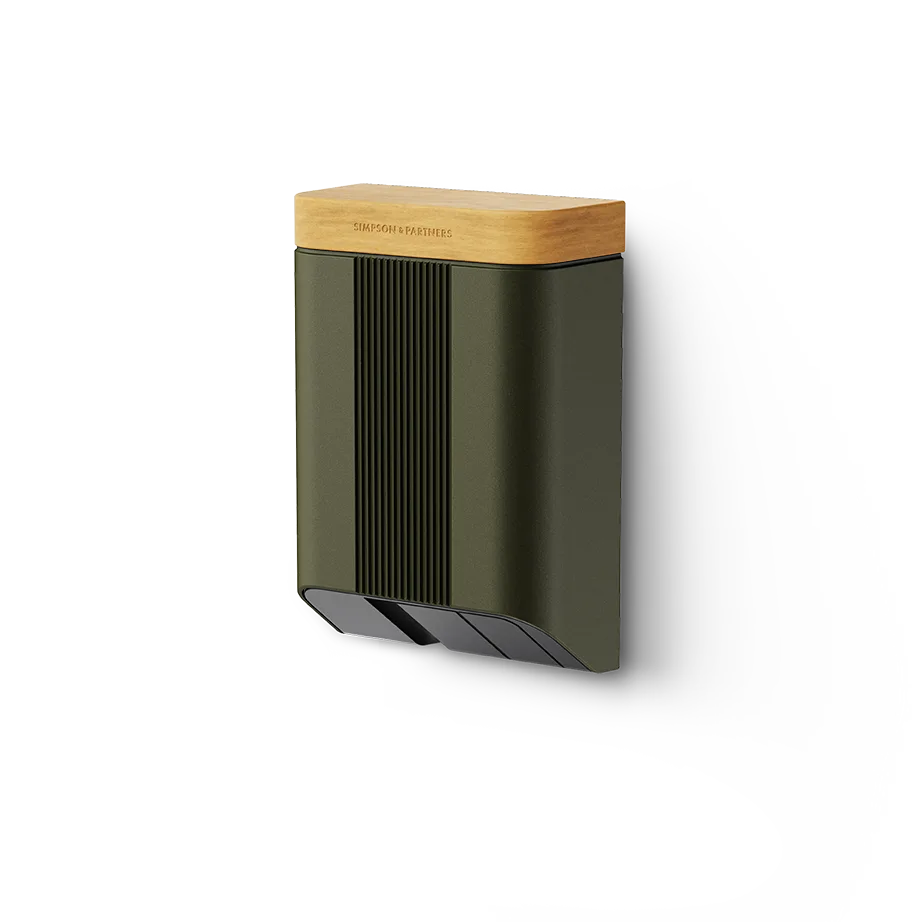 Simpson & Partners Home Series V3 Plus – Goodwood Green body, Light Oak Wood lid