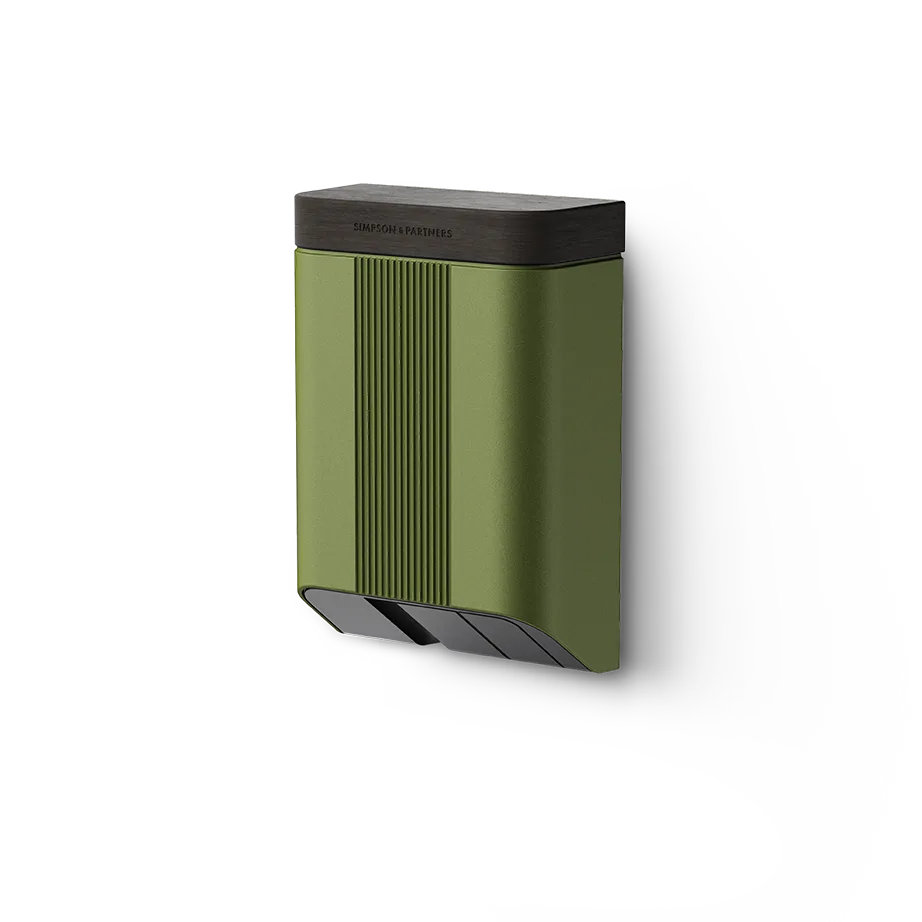 Simpson & Partners Home Series V3 Plus – Kemble Green body, Charcoal Wood lid