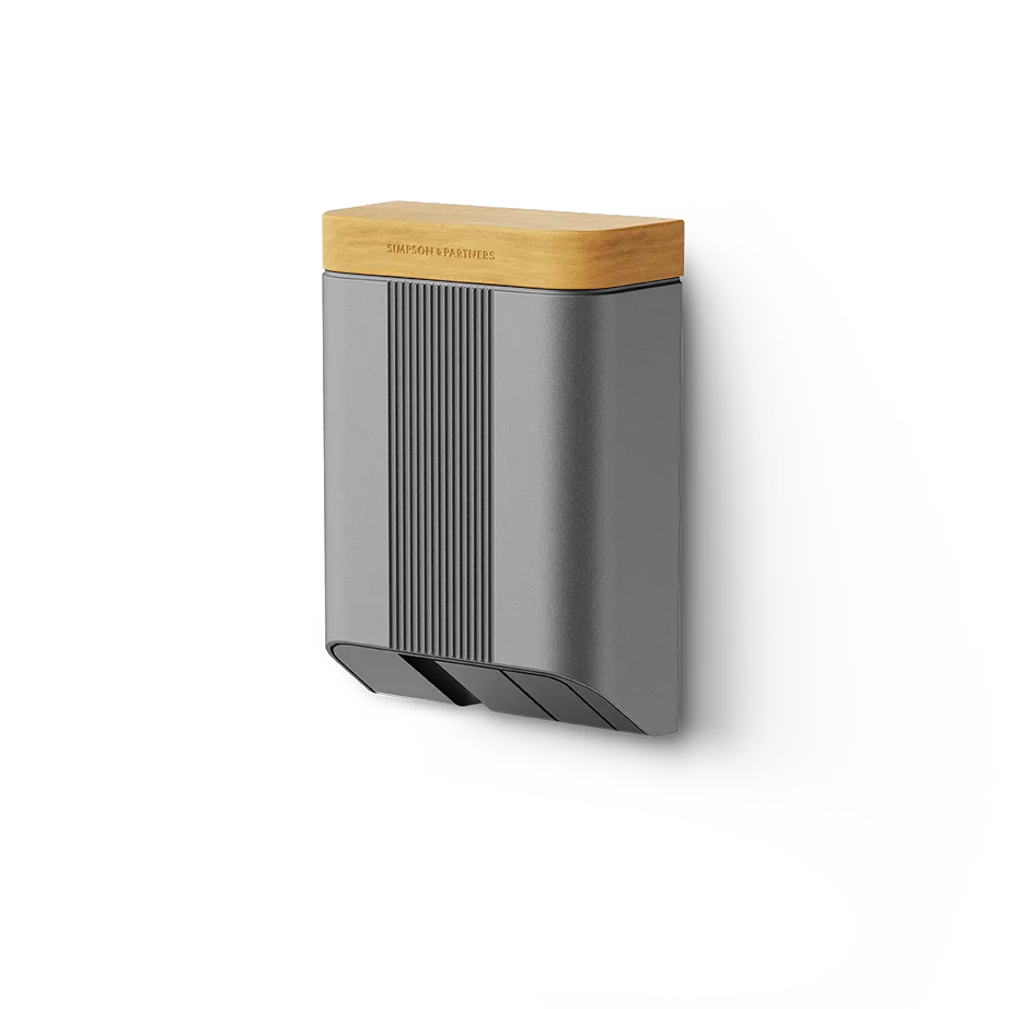 Simpson & Partners Home Series V3 Plus – Light Grey body, Light Oak Wood lid