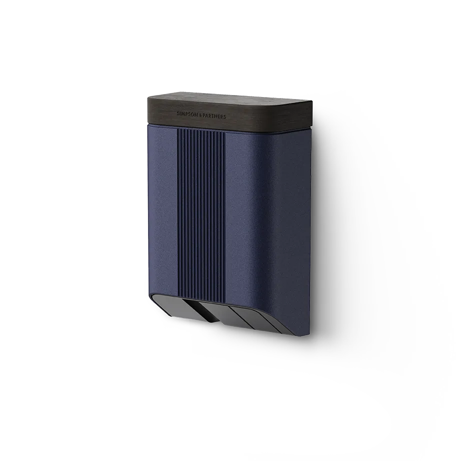 Simpson & Partners Home Series V3 Plus – Neptune Blue body, Charcoal Wood lid