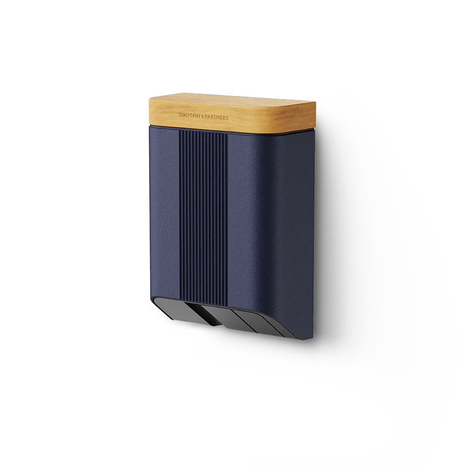 Simpson & Partners Home Series V3 Plus – Neptune Blue body, Light Oak Wood lid