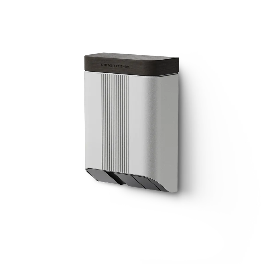 Simpson & Partners Home Series V3 Plus – Silver body, Charcoal Wood lid